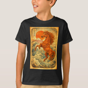 Camiseta Ano Novo Chinês 2026 do Cavalo Ano Novo Lunar