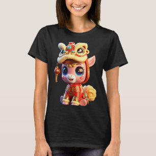 Camiseta Ano Novo Chinês das Crianças do Cavalo 2026 Ano No