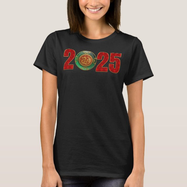 Camiseta Ano Novo Chinês de Jade 2025 da Cobra (Frente)
