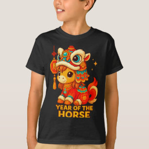 Camiseta Ano Novo Chinês do Cavalo 2026 Ano Novo Lunar 