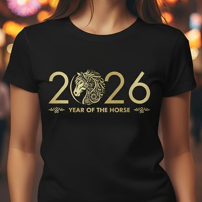 Camiseta Ano Novo Chinês do Cavalo de Fogo 2026 (Criador carregado)