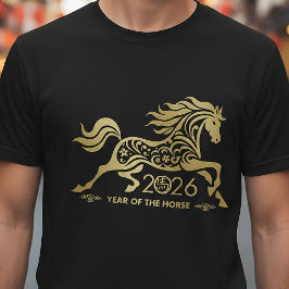 Camiseta Ano Novo Chinês do Cavalo de Fogo 2026