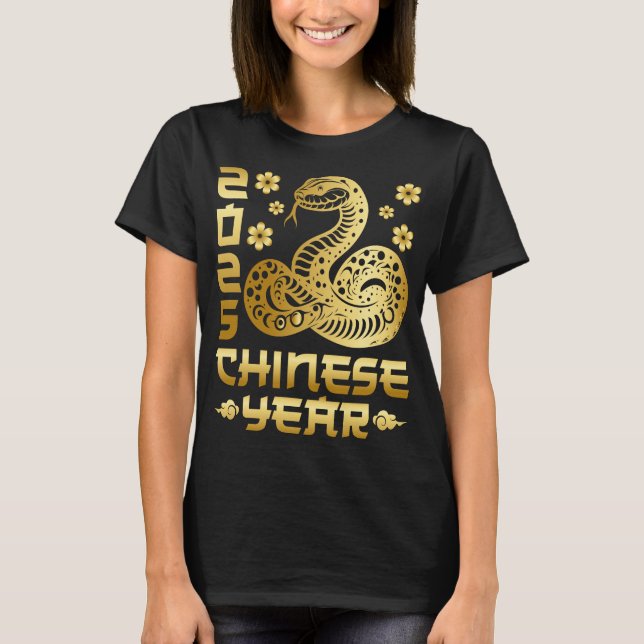 Camiseta Ano Novo Chinês Do Cobra 2025 (Frente)