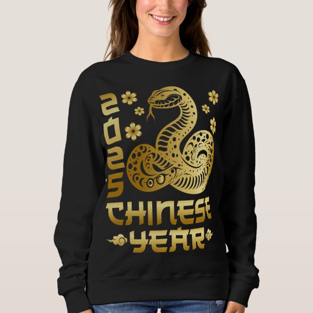Camiseta Ano Novo Chinês Do Cobra 2025 (Frente)