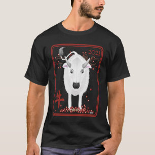 Camiseta Ano Novo chinês do Ox 2021 2022 O encontro branco