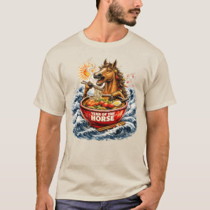 Camiseta Ano Novo Chinês do Zodíaco do Cavalo 2026 Ramen