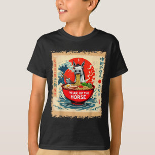 Camiseta Ano novo chinês do zodíaco do cavalo 2026 ramen eu