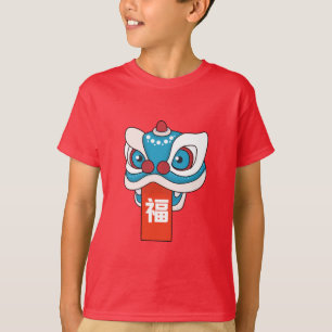 Camiseta Ano novo chinês feliz - dança de leão
