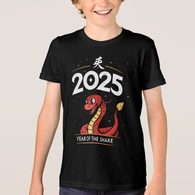 Camiseta Ano Novo Da Cobra Lunar Chinês No Ano Novo (Frente)