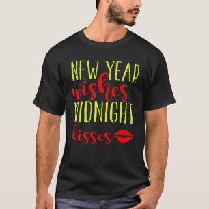 Camiseta Ano Novo Deseja Beijos da Meia-Noite