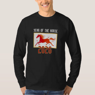 Camiseta Ano Novo do Cavalo de Fogo Chinês 2026