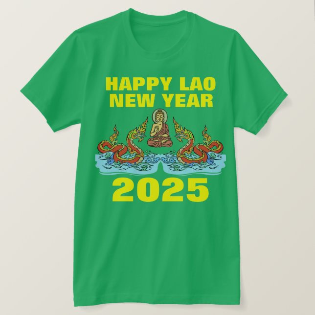 Camiseta Ano Novo do Laos 2 de junho de 2025 (Frente do Design)