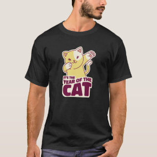 Camiseta Ano Novo do Rabbit Dabbing Dab Cat Chinês Zod