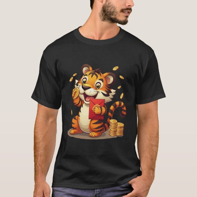 Camiseta Ano Novo do Tigre Sortudo (Frente)