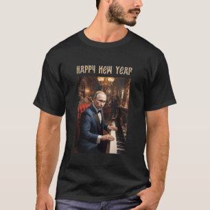 Camiseta Ano Novo - Engraçado Vladimir Putin Russo