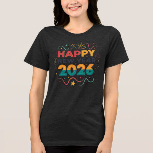 Camiseta Ano Novo Feliz e Vibrante 2026