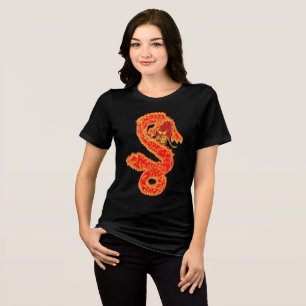 Camiseta Ano Novo Lunar Brilhante do Dragão