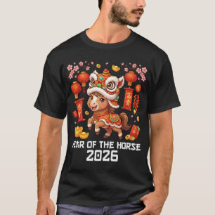 Camiseta Ano Novo Lunar Chinês Cavalo O Ano do Cavalo