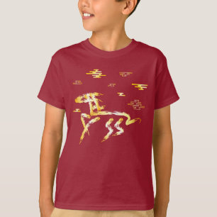 Camiseta Ano Novo Lunar Chinês do Cavalo 2026 4724 Fogo