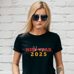 Camiseta Ano Novo Minimalista Chinês 2025