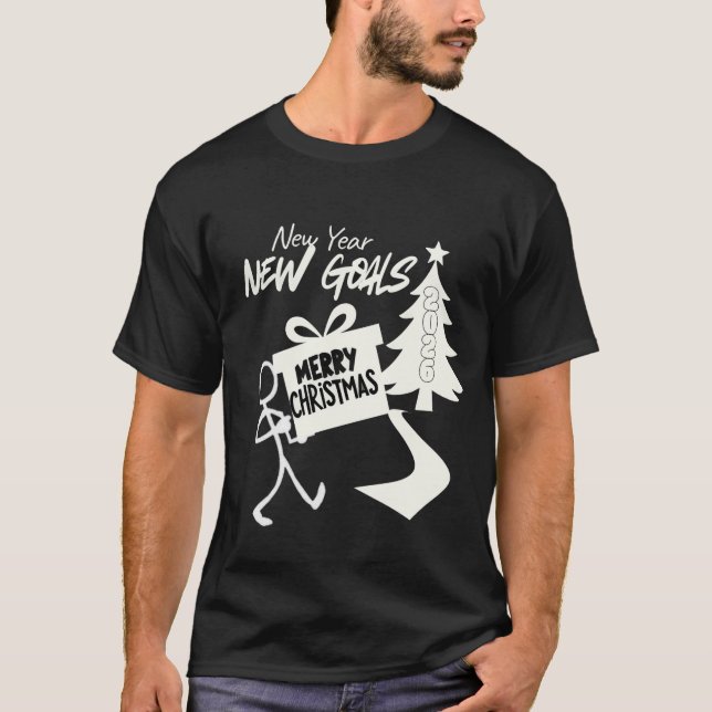 Camiseta ANO NOVO moda alegre natal feliz (Frente)