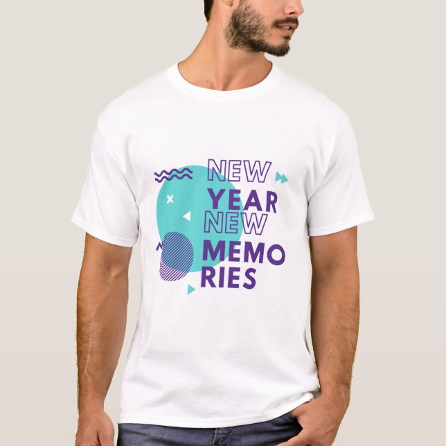 Camiseta Ano Novo, novas memórias - Camisa-T Inspirativa (Frente)