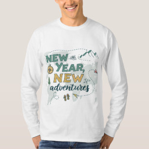 Camiseta Ano Novo, Novo Aventura Hoodie.