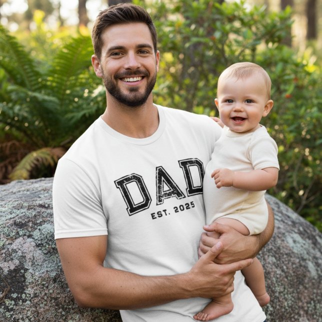 Camiseta Ano Ousado Preto Pai Fundado (Criador carregado)