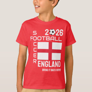 Camiseta Ano Personalizado 2026 INGLATERRA Futebol Soccer