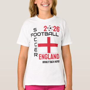 Camiseta Ano Personalizado 2026 INGLATERRA Futebol Soccer