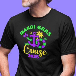 Camiseta Ano Personalizado do Mardi Gras Cruise