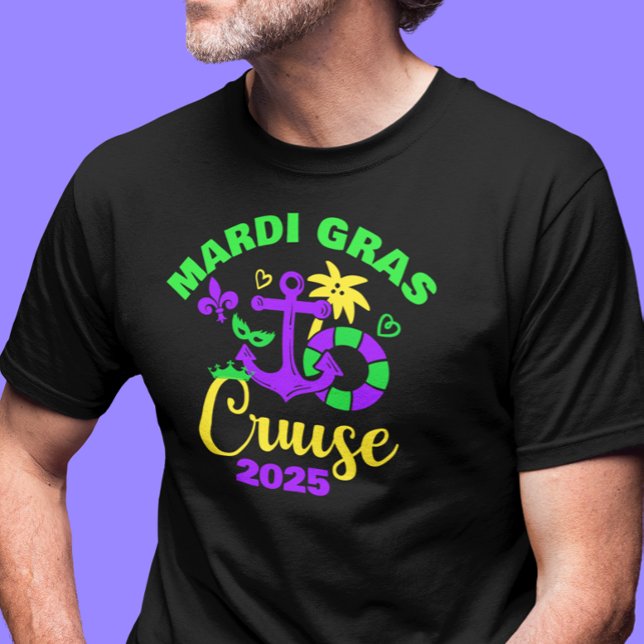Camiseta Ano Personalizado do Mardi Gras Cruise (Criador carregado)