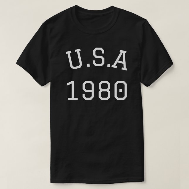 Camiseta Ano personalizado EUA (Frente do Design)