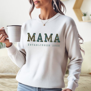 Camiseta Ano Personalizado - Mamãe Blue Florals