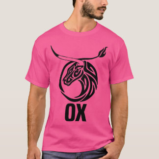 Camiseta Ano Tribal do Ox chinês Zodiac design