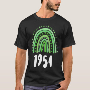 Camiseta Ano Verde Do Arco-Íris De Nascimento De 1954