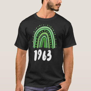 Camiseta Ano Verde Do Arco-Íris De Nascimento De 1963