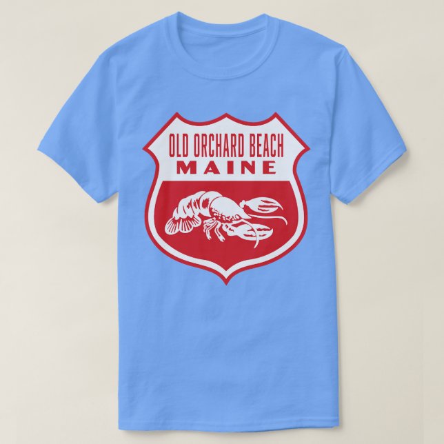 Camiseta Anorard Orchard Beach Maine Retro Shield White (Frente do Design)