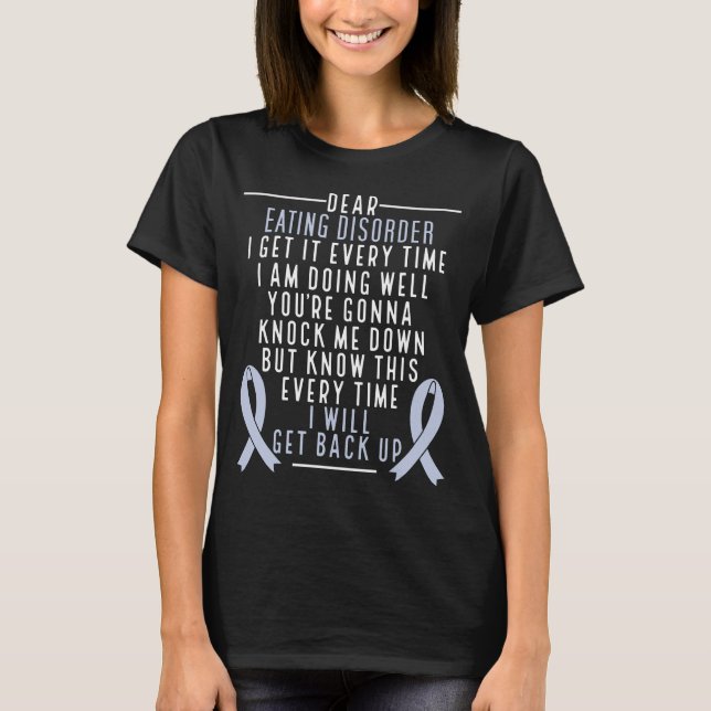 Camiseta Anorexia Bulimia Eu vou Comer Perturbação Sensibil (Frente)