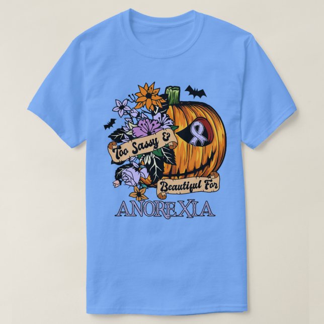 Camiseta anorexia Consciência retro-halloween assustador ab (Frente do Design)