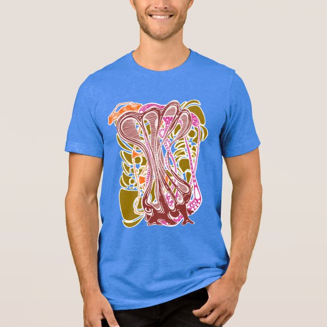 Camiseta Anorreia RetroativaTrança Hipnética Abstrata Amorf (Frente)