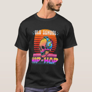 Camiseta anos 80 Da Coluna Da Coluna Da Anca Retro Para As