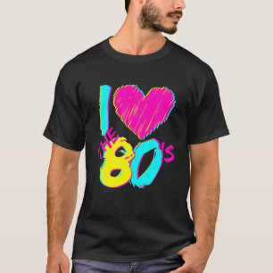 Camiseta Anos 80 De Festa de aniversário - Eu Amo A Anos 8
