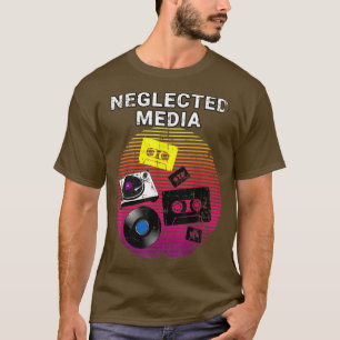 Camiseta Anos 80 de Mídia Negligenciado e Música em Fita Ca