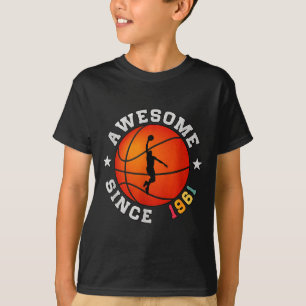 Camiseta Anos Aniversário Basquetebol Jogador 65 Velho