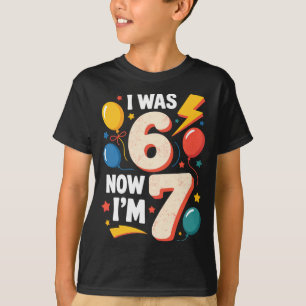 Camiseta Anos Eu 7 Velho Aniversário 6 7