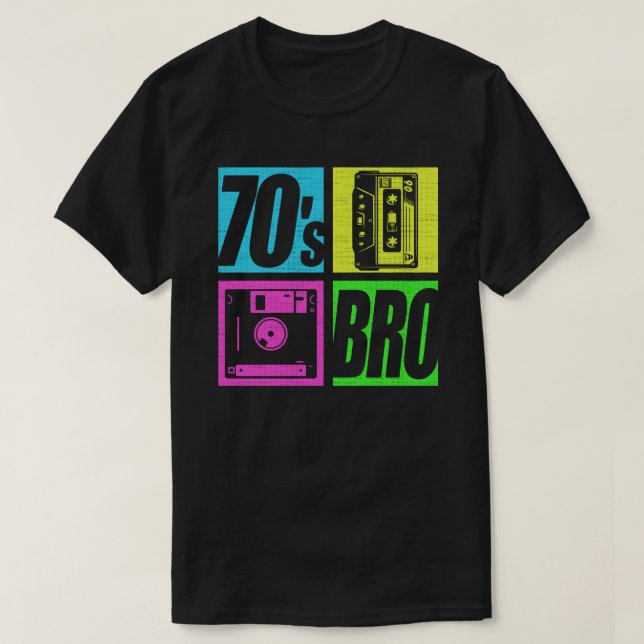 Camiseta anos setenta de Festa Tema da Moda 70 Bro 1970 (Frente do Design)
