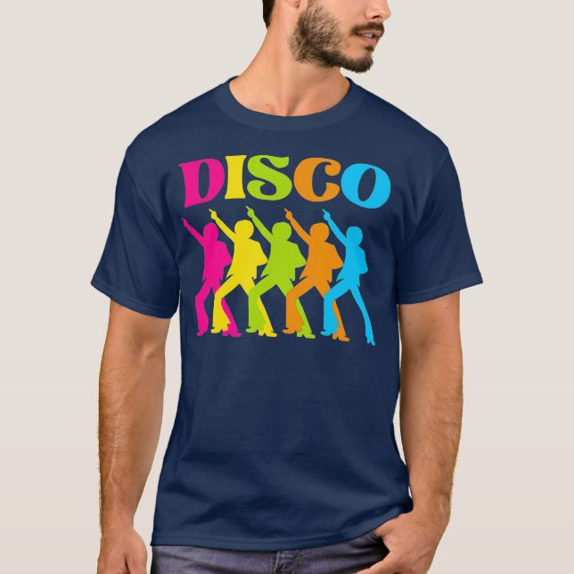 Camiseta Anos setenta Disco 70s 1970s Costume Retro Dança (Frente)