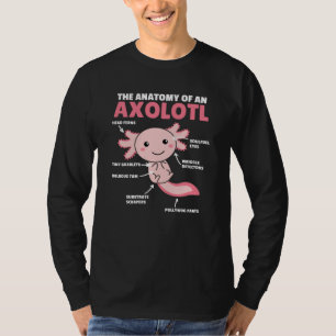 Camiseta Anotação Axolotl Anatomia De Um Axolotl