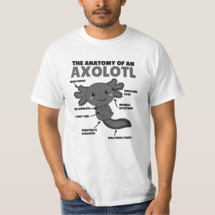 Camiseta Anotação Axolotl Anatomia De Um Axolotl